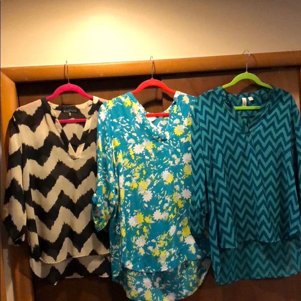 3 sheer XL tops